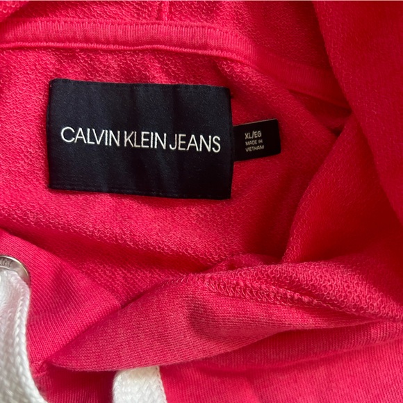 NEW Calvin Klein Jeans Woman’s Hoodie Tie-Dye Block Crop - Picture 7 of 8
